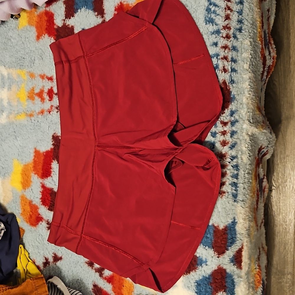 Burgundy Lululemon Speed Shorts Size 6